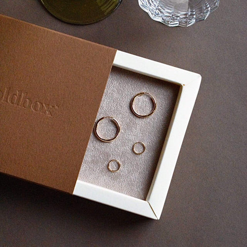 Goldbox Amsterdam Earrings Classic Gold Hoop Earrings