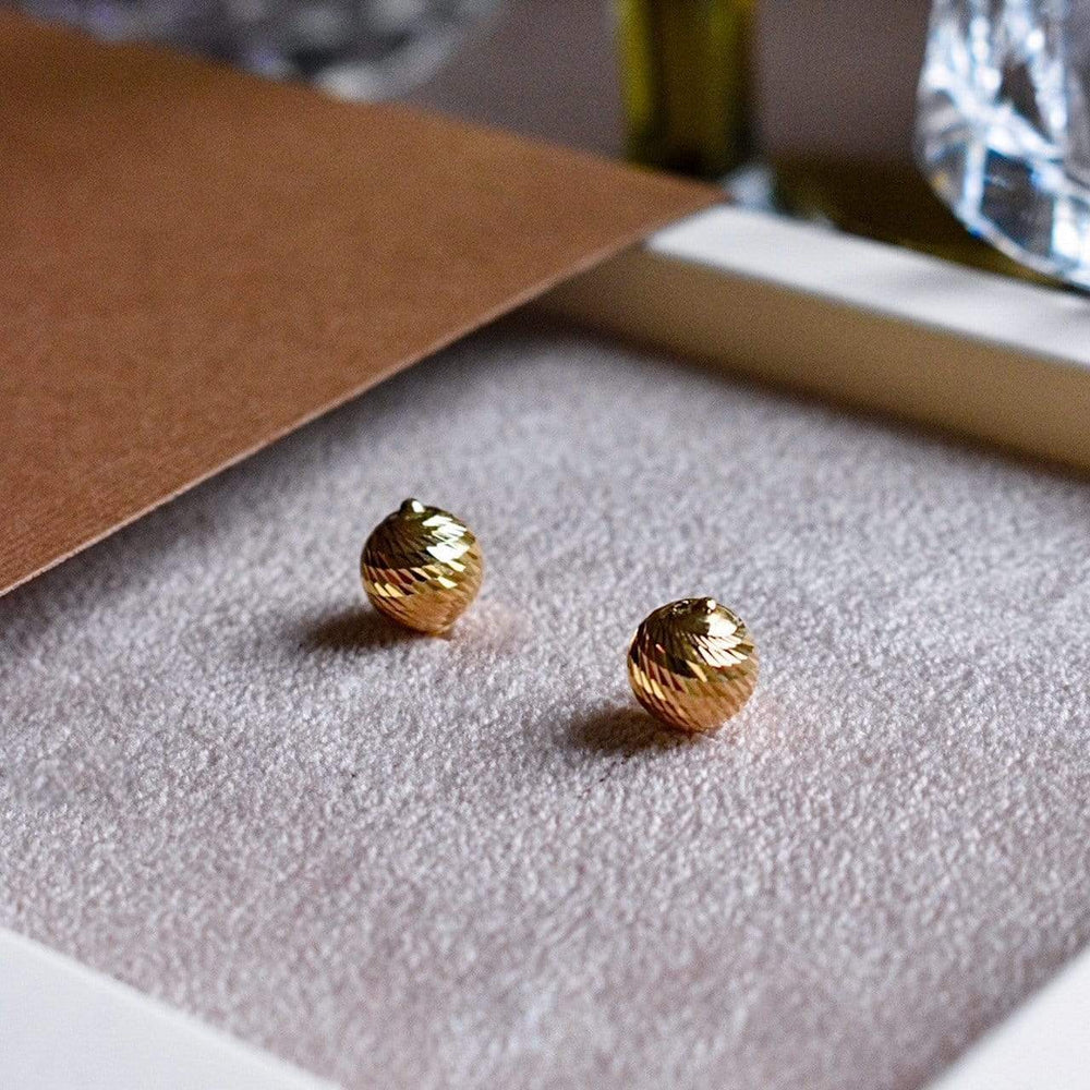 Goldbox Amsterdam Earrings Discoball Gold Stud Earrings Disco Ball Stud Earrings