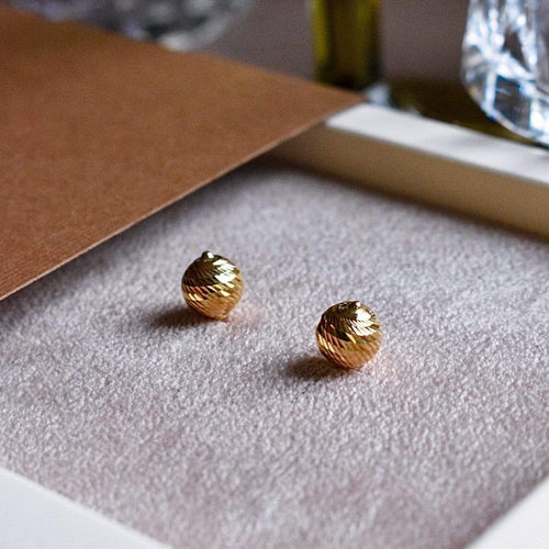 Goldbox Amsterdam Earrings Discoball Gold Stud Earrings Disco Ball Stud Earrings