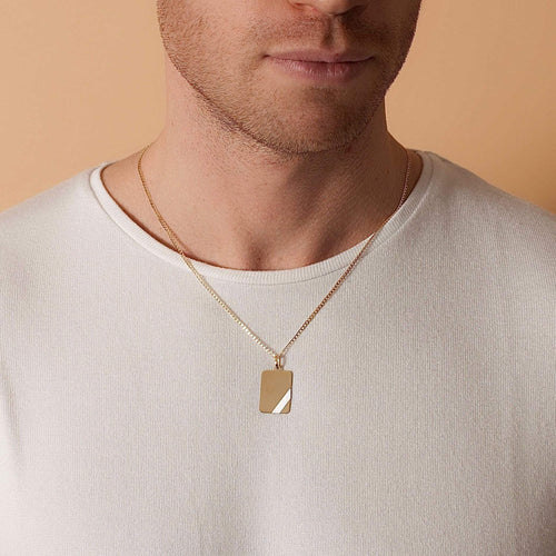 Goldbox Amsterdam Pendant Double-Faced Dog Tag Pendant