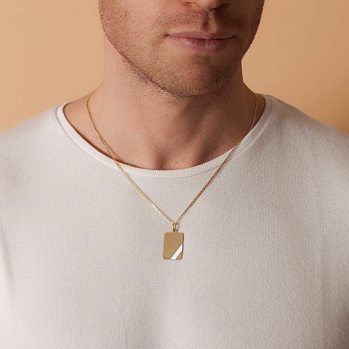 Goldbox Amsterdam Pendant Double-Faced Dog Tag Pendant