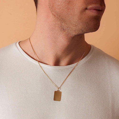 Goldbox Amsterdam Pendant Double-Faced Dog Tag Pendant