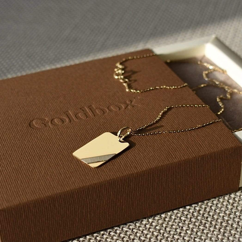 Goldbox Amsterdam Pendant Double-Faced Dog Tag Pendant