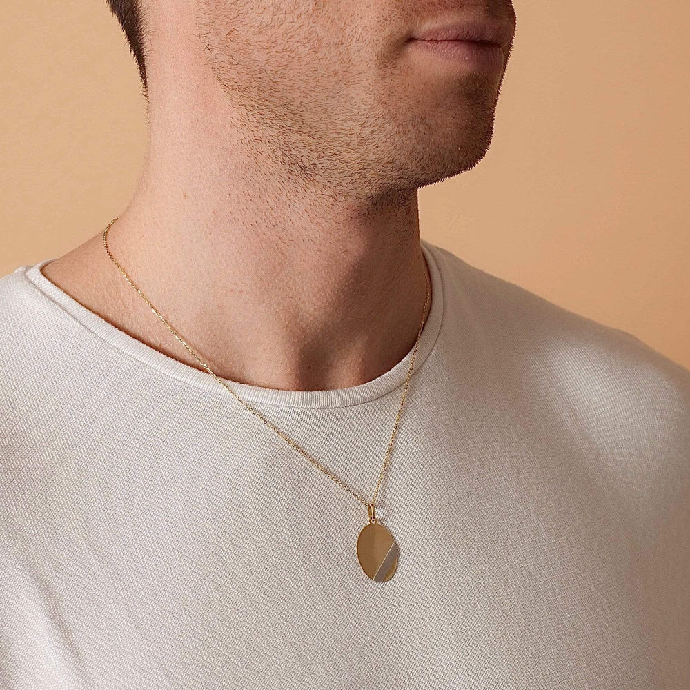 Goldbox Amsterdam Pendant Double-Faced Gold Oval Pendant Double-Faced Oval Pendant