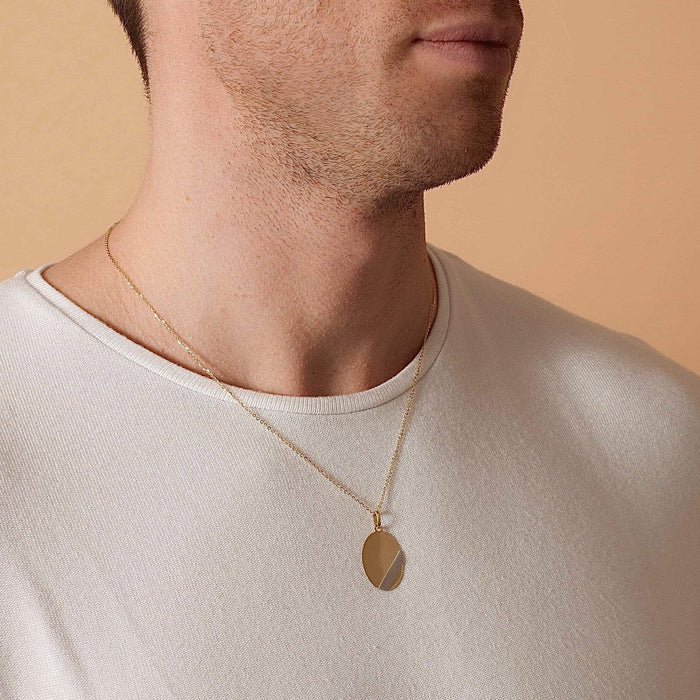 Goldbox Amsterdam Pendant Double-Faced Gold Oval Pendant Double-Faced Oval Pendant