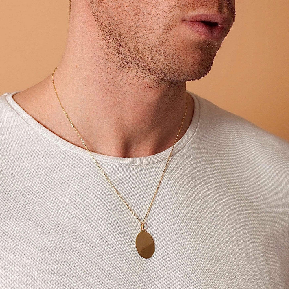 Goldbox Amsterdam Pendant Double-Faced Gold Oval Pendant Double-Faced Oval Pendant