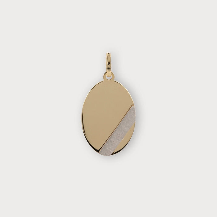 Goldbox Amsterdam Pendant Double-Faced Gold Oval Pendant Double-Faced Oval Pendant