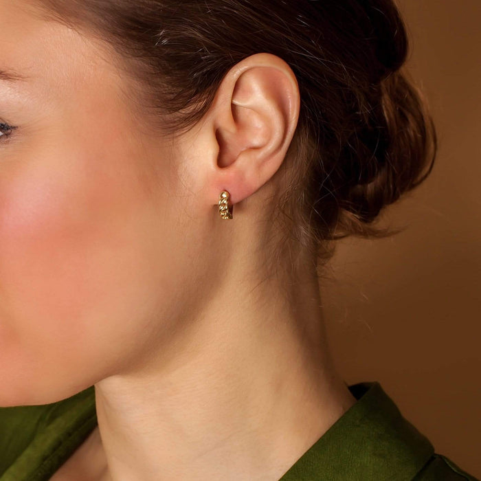 Goldbox Amsterdam Earrings Gold Chain Hoop Earrings