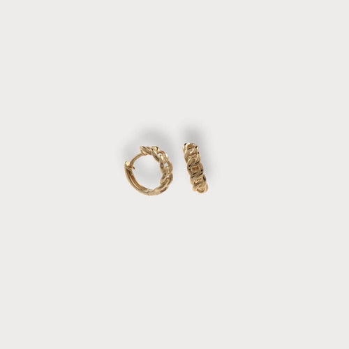 Goldbox Amsterdam Earrings Gold Chain Hoop Earrings
