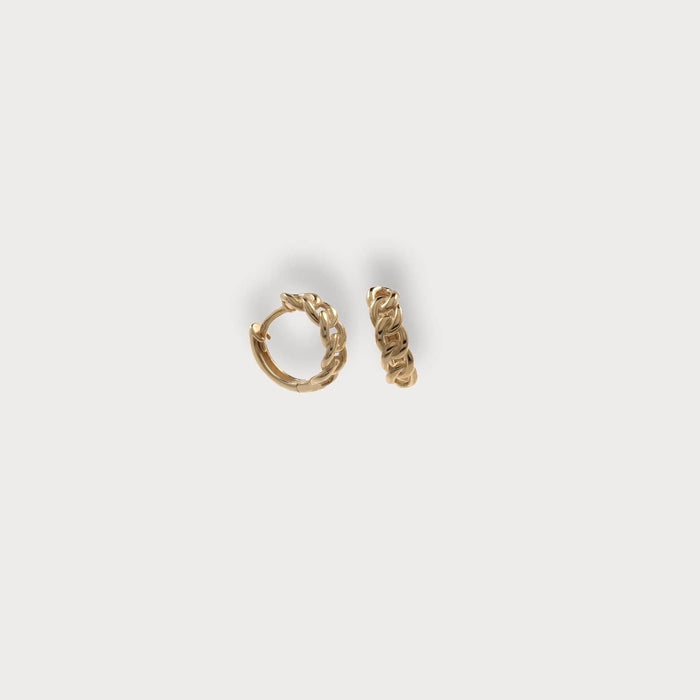 Goldbox Amsterdam Earrings Gold Chain Hoop Earrings