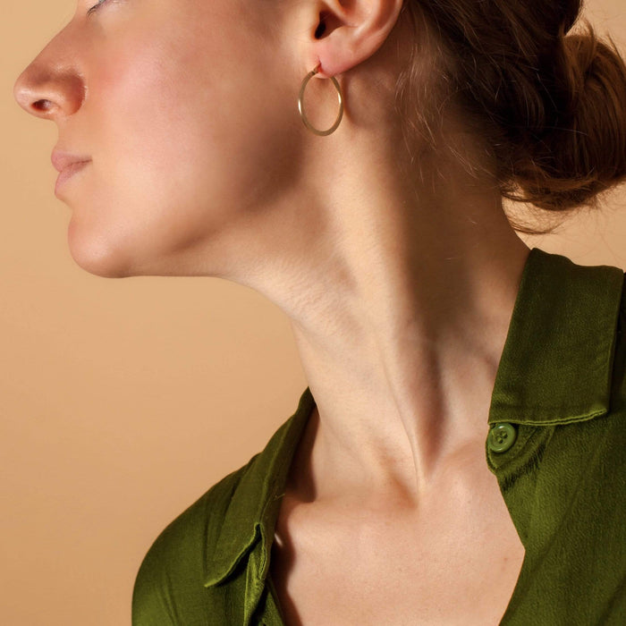 Goldbox Amsterdam Earrings Miss E Gold Hoops
