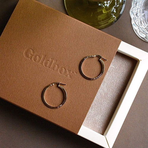 Goldbox Amsterdam Earrings Miss E Gold Hoops