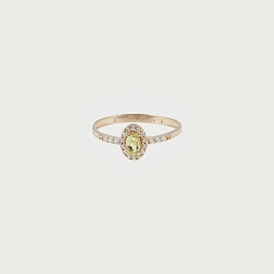 Goldbox Amsterdam Ring Peridot Solitaire Ring