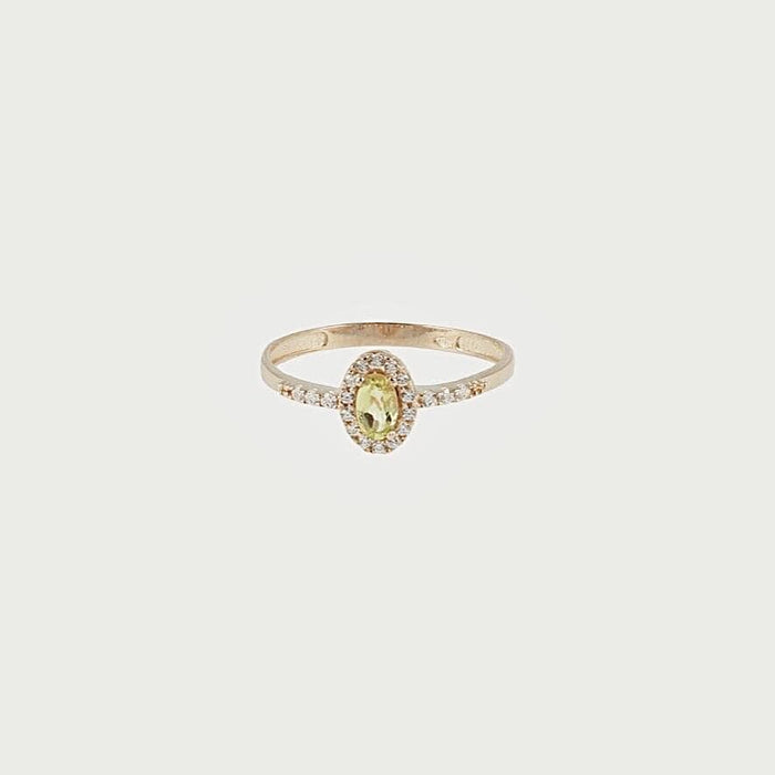 Goldbox Amsterdam Ring Peridot Solitaire Ring