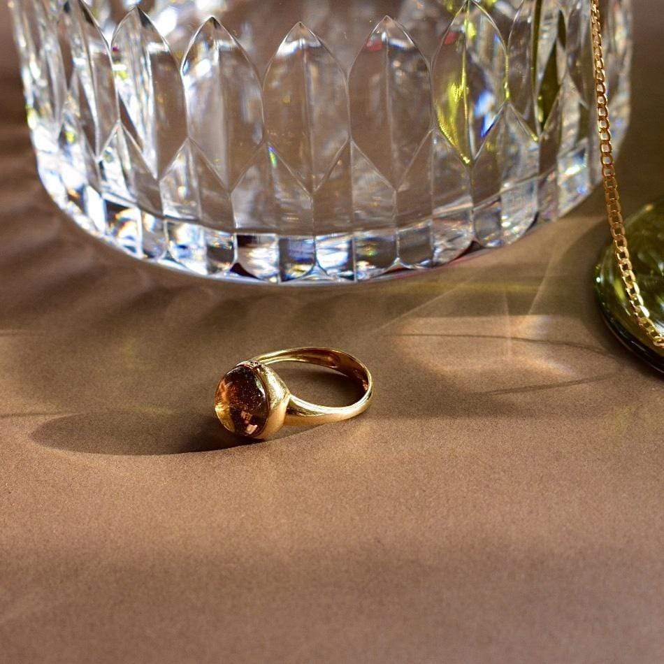 Goldbox Amsterdam Ring Smoky Quartz Solitaire Ring