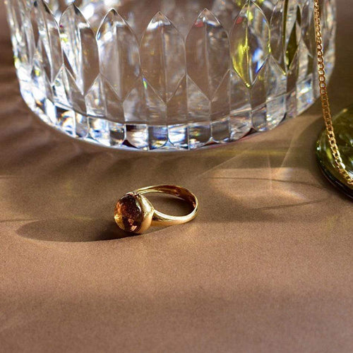 Goldbox Amsterdam Ring Smoky Quartz Solitaire Ring