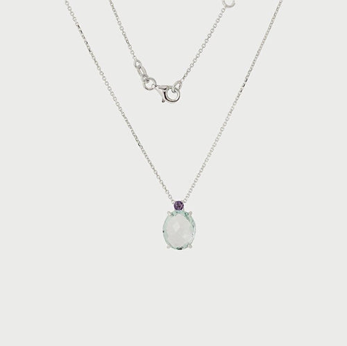 Goldbox Amsterdam Necklace Topaz/Amethyst Gemstone Necklace