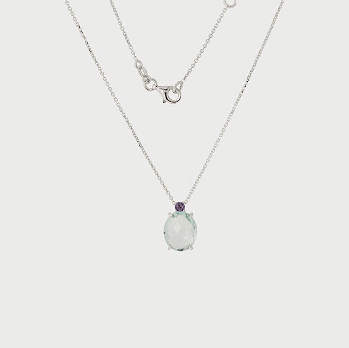 Goldbox Amsterdam Necklace Topaz/Amethyst Gemstone Necklace