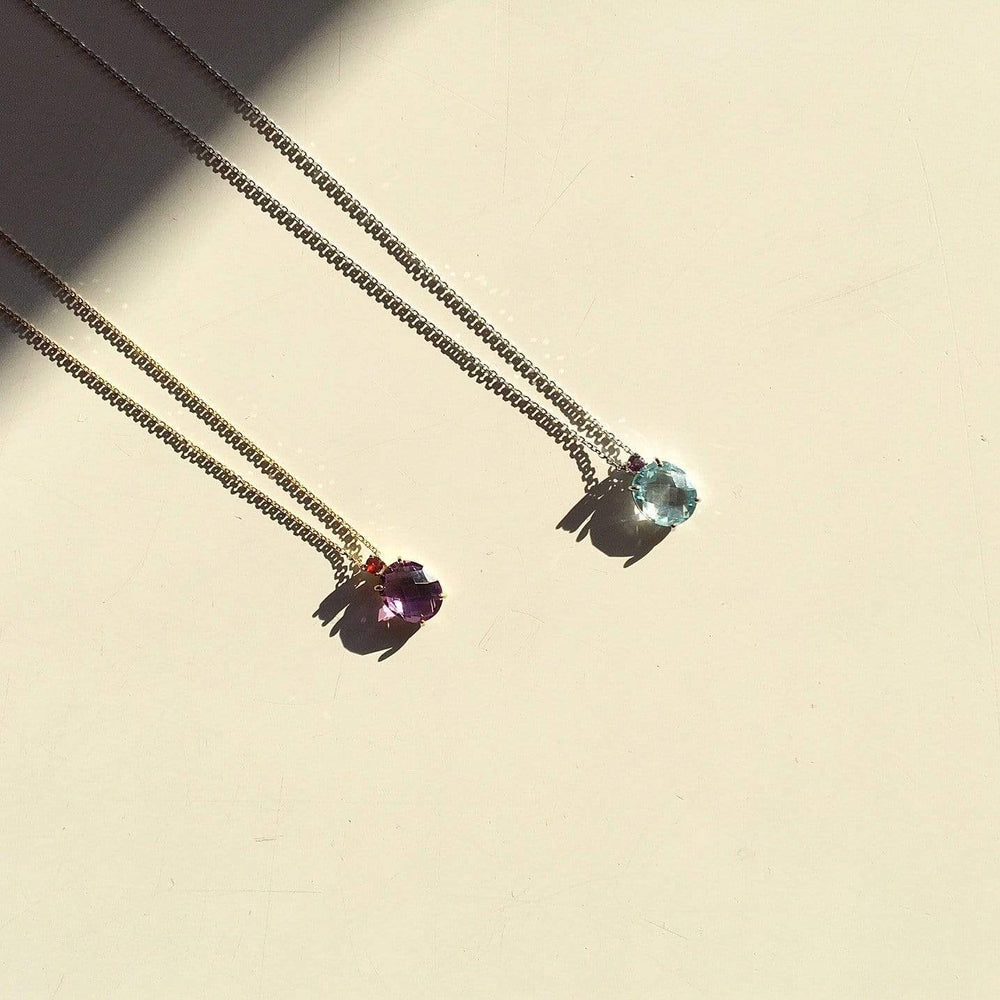 Goldbox Amsterdam Necklace Topaz/Amethyst Gemstone Necklace