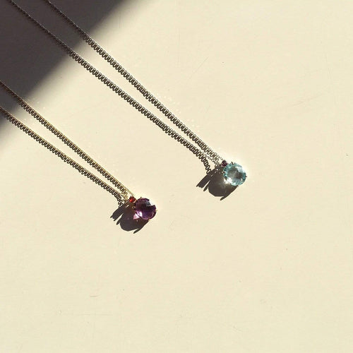 Goldbox Amsterdam Necklace Topaz/Amethyst Gemstone Necklace
