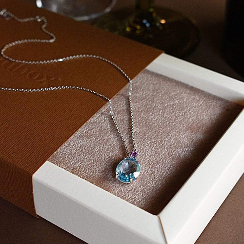 Goldbox Amsterdam Necklace Topaz/Amethyst Gemstone Necklace