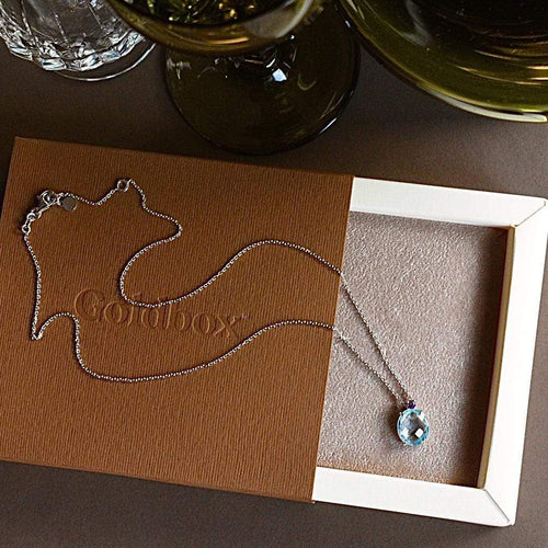 Goldbox Amsterdam Necklace Topaz/Amethyst Gemstone Necklace