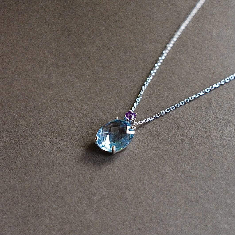Goldbox Amsterdam Necklace Topaz/Amethyst Gemstone Necklace
