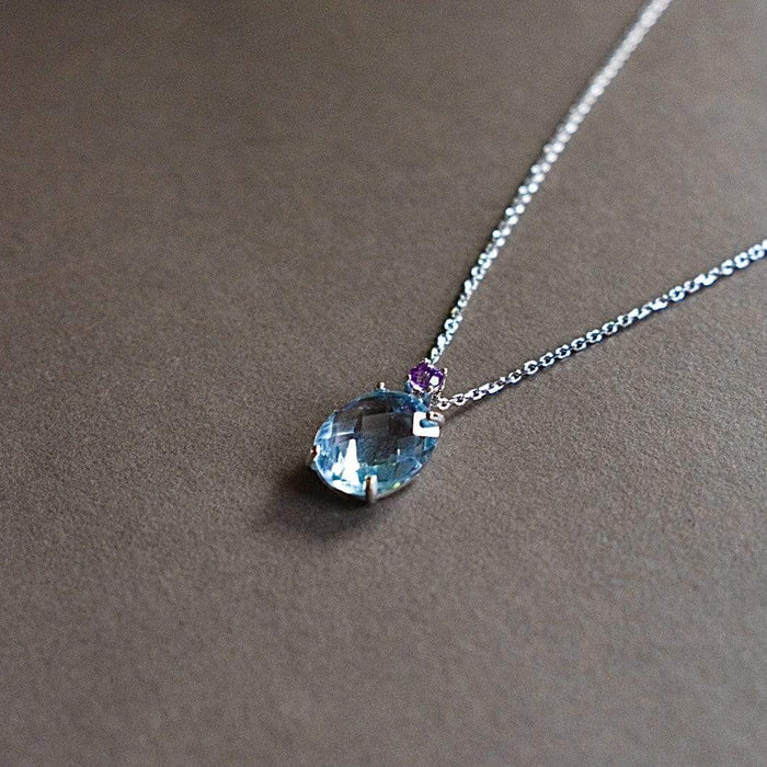 Goldbox Amsterdam Necklace Topaz/Amethyst Gemstone Necklace