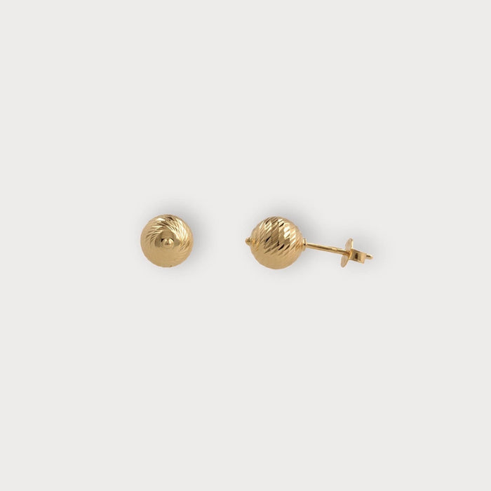 Goldbox Amsterdam Earrings Discoball Gold Stud Earrings Disco Ball Stud Earrings
