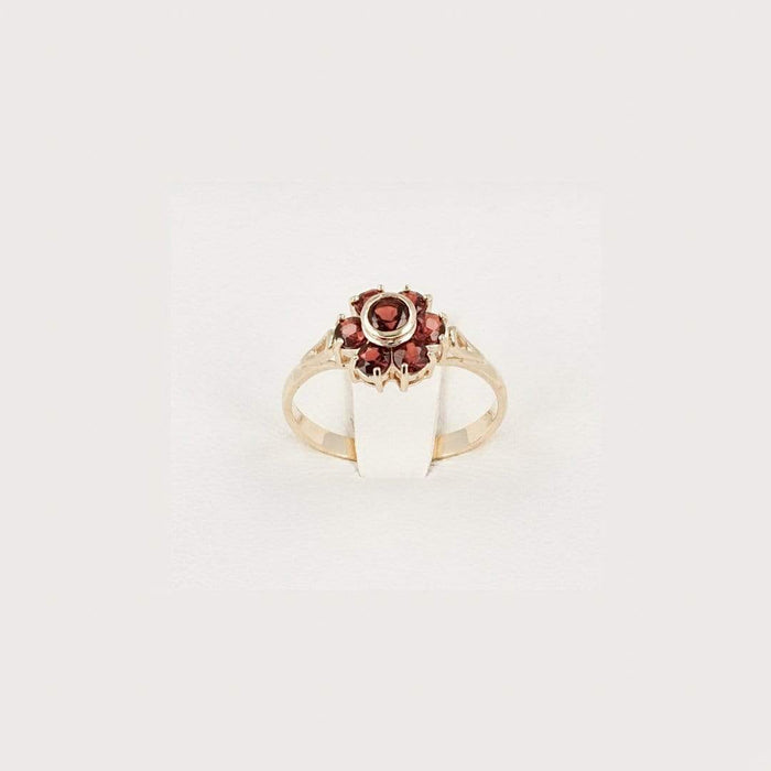 Goldbox Amsterdam Ring Garnet Floral Ring