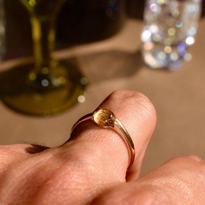 Goldbox Amsterdam Ring Golden Citrine Solitaire Ring
